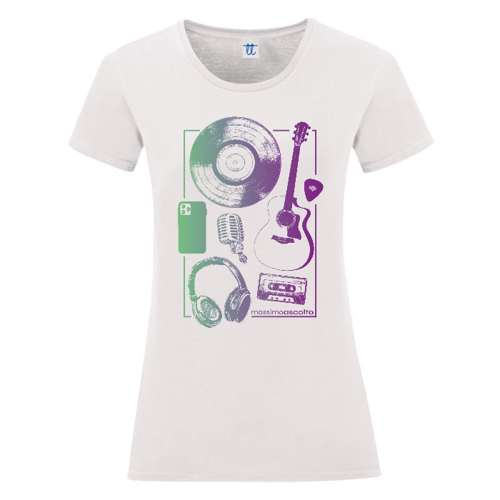 Immagine di T-Shirt Donna MassimoAscolto "Vintage" Color Print