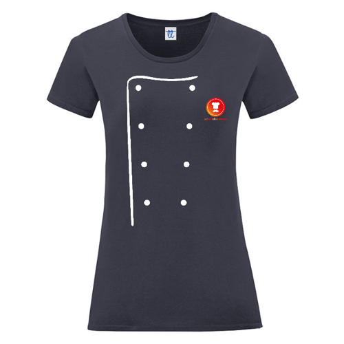 Immagine di T-Shirt Donna Chef di Classe "uniforme" NERA