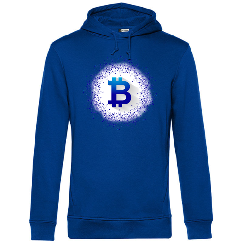 Immagine di Bitcoin - Art - Felpa Uomo Cappuccio Cotone Organico | B&C WU33B