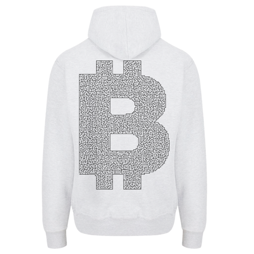 Immagine di Bitcoin - ART- Felpa Uomo Cappuccio e Zip | B&C WU03K