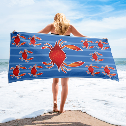 Immagine di granchietti - Telo da mare 80x160 cm