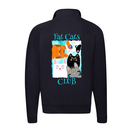 Immagine di Felpa Unisex Colletto e Zip • FAT CATS •