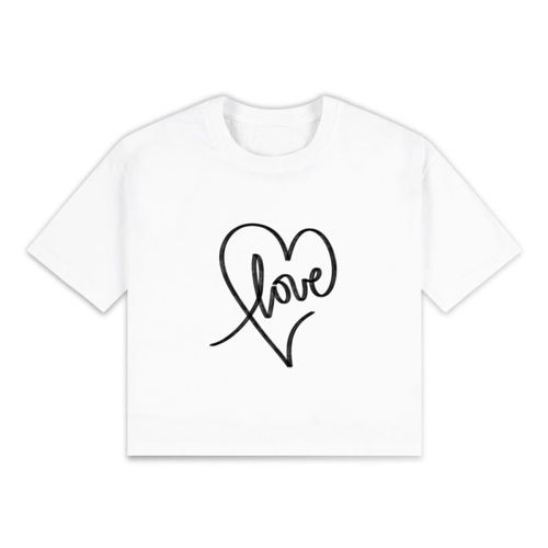 Immagine di T-Shirt Donna Crop Top • LOVE •