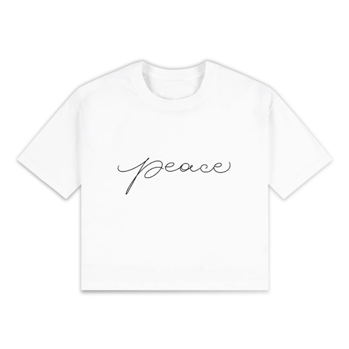 Immagine di T-Shirt Donna Crop Top • PEACE •