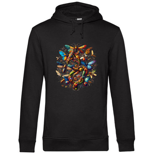 Immagine di Felpa Uomo Cappuccio Cotone Organico | B&C WU33B-T-Shai insetti