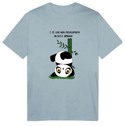 Immagine di T-Shirt Uomo B&C Organic "E se cadi non preoccuparti! Alzati e riprova!"
