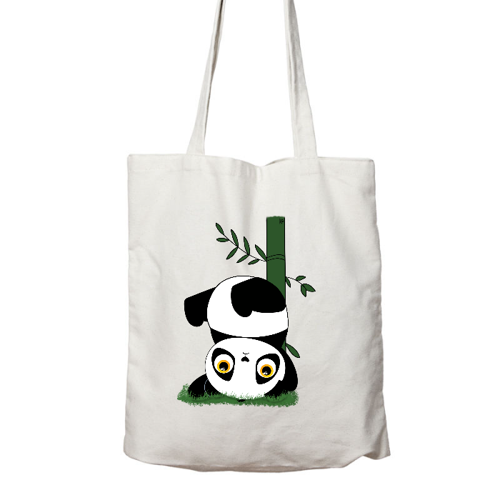 Immagine di Shopper in cotone Organic Dino sottosopra
