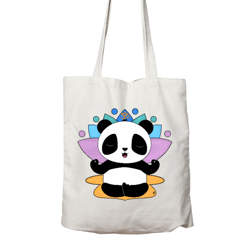 Immagine di Shopper in cotone Organic Dino  fa yoga