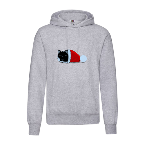 Immagine di Felpa unisex con cappuccio Rone dorme nel cappello di Babbo Natale