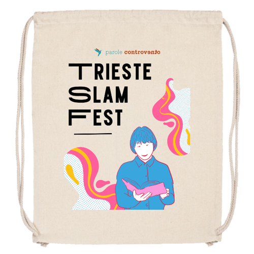 Immagine di Zaino a sacca cotone - Trieste Slam Fest 23/24
