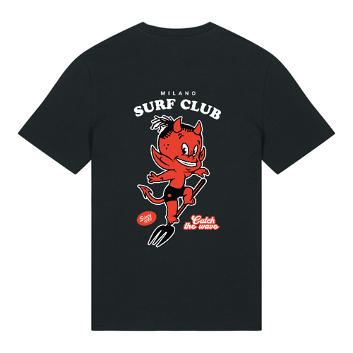 Immagine di T SHIRT - BLACK - SURF CLUB MILANO