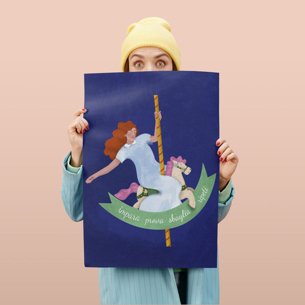 Immagine di Impara, prova, sbaglia, ripeti Poster 50x70 cm