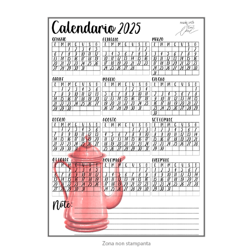 Immagine di Calendario 2025 formato A4 • RED •