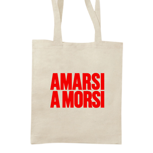 Immagine di Shopper in tela spessa AMARSI A MORSI