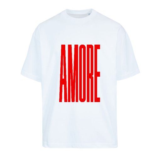 Immagine di T-Shirt Oversize HUGE AMORE ROSSO