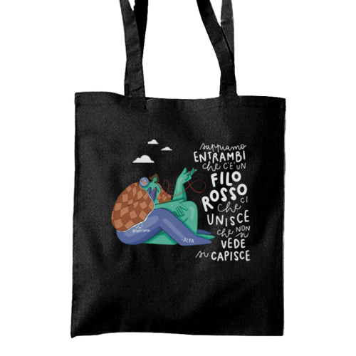 Immagine di Shopper in cotone filo rosso