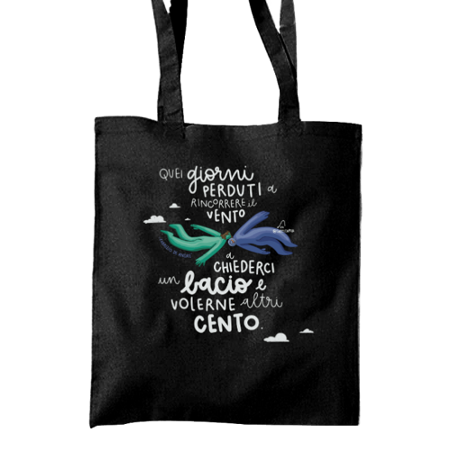 Immagine di Shopper in cotone amore che viene amore che vai