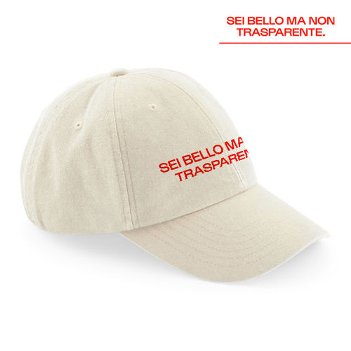 Immagine di Cappellino ricamato SEI BELLO MA NON TRASPARENTE