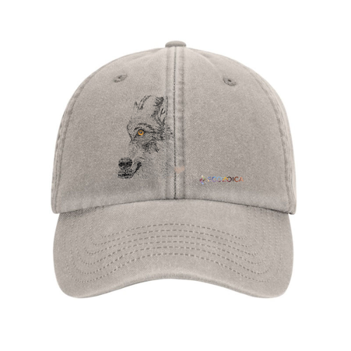 Immagine di Illustrazione Lupo | Cappellino Low Profile Vintage 