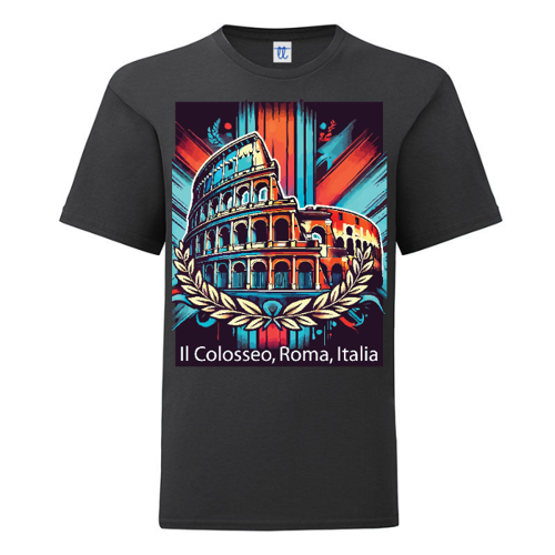 Immagine di Maglietta del Colosseo in stile graffiti,(fronte e retro) T-Shirt Bambino Exact 150 | B&C TK300