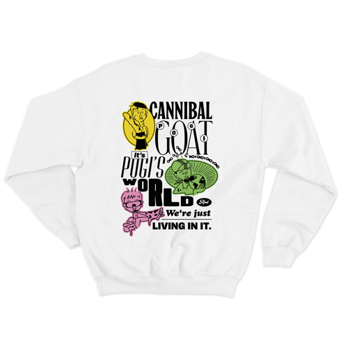 Immagine di FELPA GIROCOLLO - WHITE - CANNIBALE