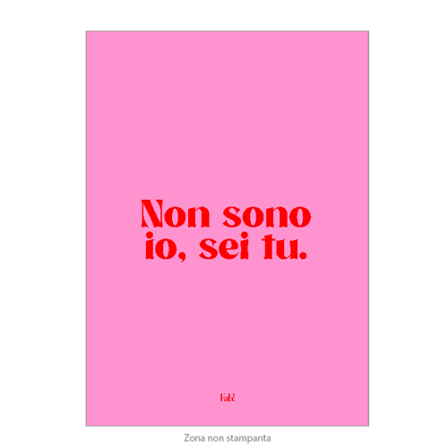 Immagine di Poster NON SONO IO, SEI TU - Bold (50x70 cm)