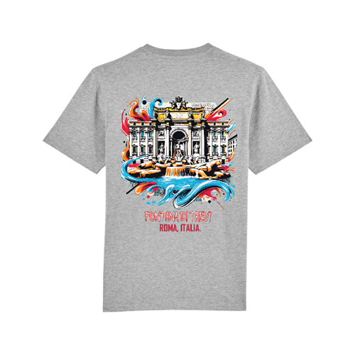 Immagine di Fontana di Trevi con Dettagli VividiT-Shirt Unisex Cotone Organico Sparker | Stanley/Stella STTM559