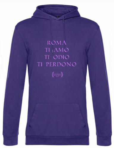 Immagine di Odi et Amo Purple - Felpa Cappuccio Cotone Organico
