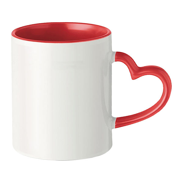 Picture of Ceramic mug with heart shaped hanlde