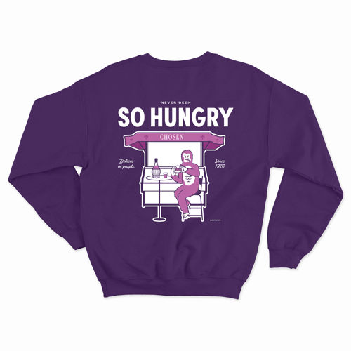 Immagine di SO HUNGRY - FELPA GIROCOLLO - PURPLE