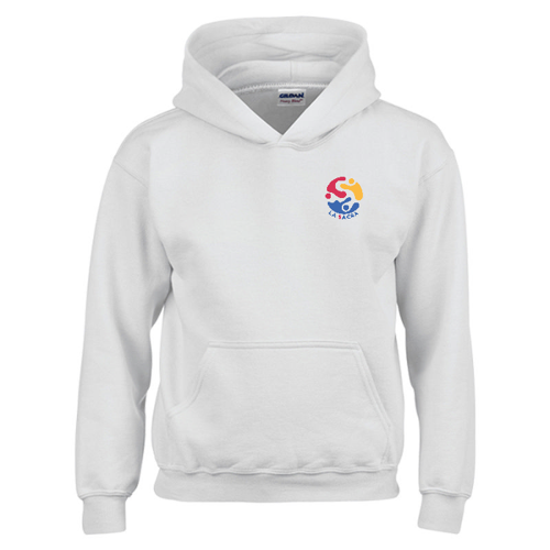 Immagine di Felpa Bambino Cappuccio Bianca Logo Cuore
