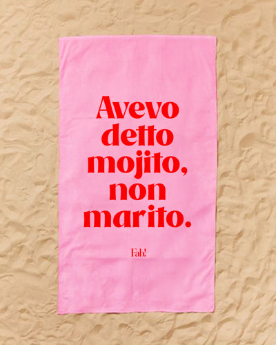 Immagine di Telo mare / spa AVEVO DETTO MOJITO, NON MARITO