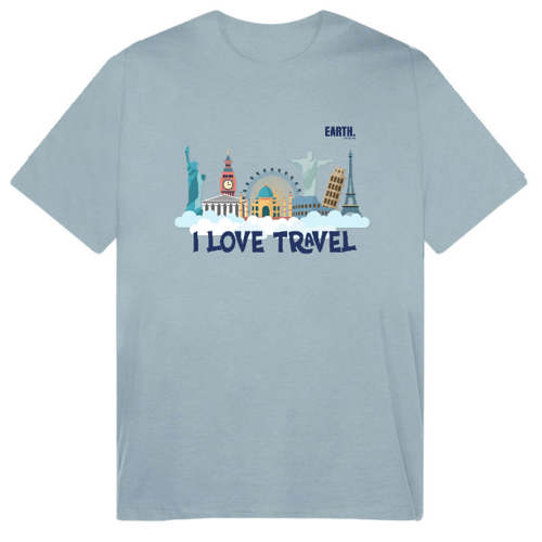 Immagine di T-Shirt Uomo Cotone Organico I Love Travel