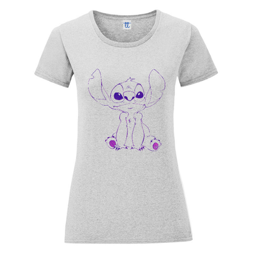Immagine di T-Shirt Donna Cotone Organico Inspire E150 | Stitch viola