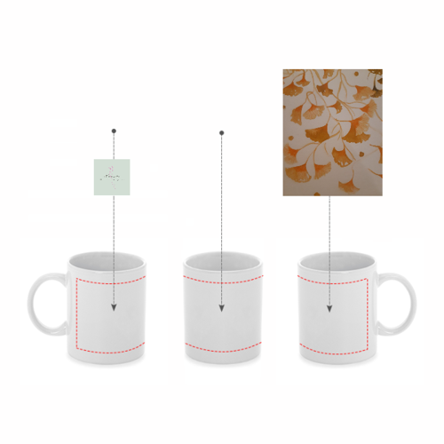Immagine di SPECIAL PRICE per " FREEBIE " : Tazza in ceramica CASCATA di FOGLIOLINE di GINKO