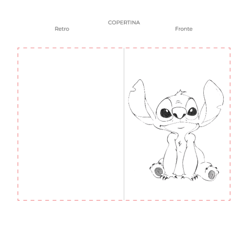 Immagine di Quadernini A4 (2 pz) Stitch b/n