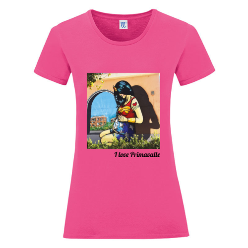 Immagine di T-Shirt Donna Cotone Organico Inspire E150  I Love Primavalle | B&C TW02B