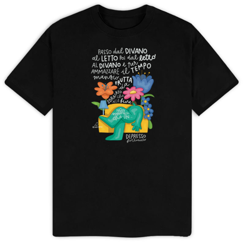 Immagine di T-Shirt Depresso fortunato