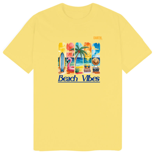 Immagine di T-Shirt Uomo Cotone Organico Inspire E150 | Beach Vibes