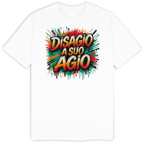 Immagine di DISAGIO GRAFFITI - T-Shirt UNISEX Cotone Organico Inspire E150 | B&C TU01B