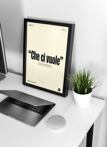 Immagine di "Che ci vuole" - font | Poster A3