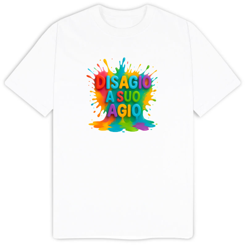 Immagine di T-Shirt UNISEX DISAGIO SPLASH - Cotone Organico Inspire E150 | B&C TU01B